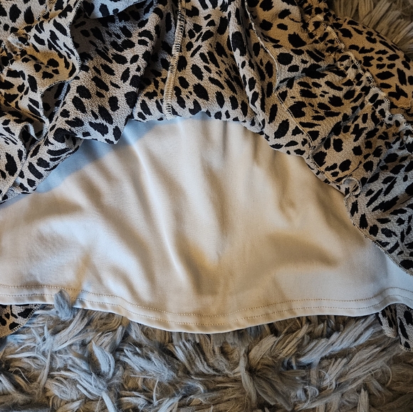 Leopard Smocked Layered Skirt - Picture 5 of 5